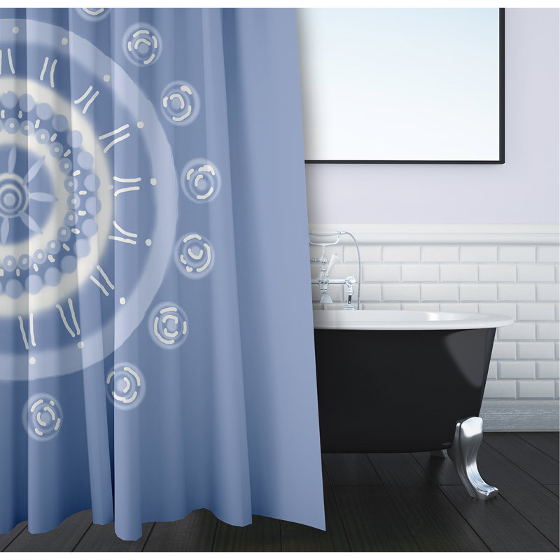 Rideau de douche Yancy, Bleu pâle
