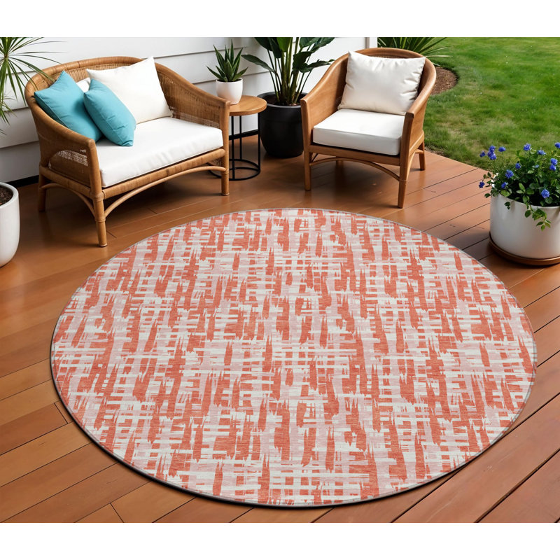 Tapis rond 8 po Coral