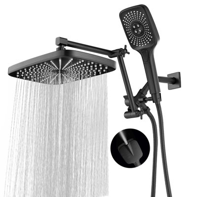 Pomme de douche double à jet de pluie