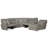 Mcpherson 6 - Piece Power Reclining Sectional with Lay-Back Chaise and 2 Lay-Flat Reclining Seats-65635956