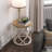 Dozier Rustic Farmhouse Tray Top Round End Table with Wood Frame Base-106886950