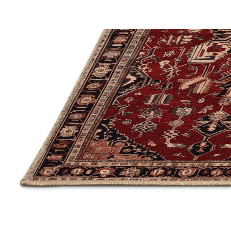 Tapis brun lavable à la machine, Rectangle 7 pi x 10 pi