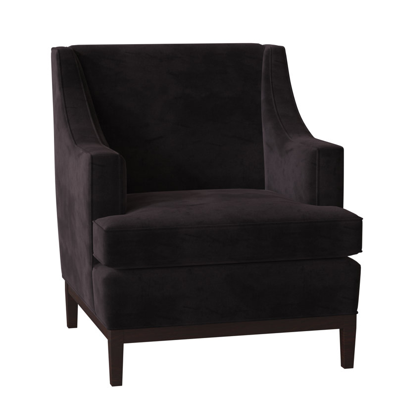 Fauteuil à coussins larges 32 po Cardiff, Charbon Grayson, Noyer noir