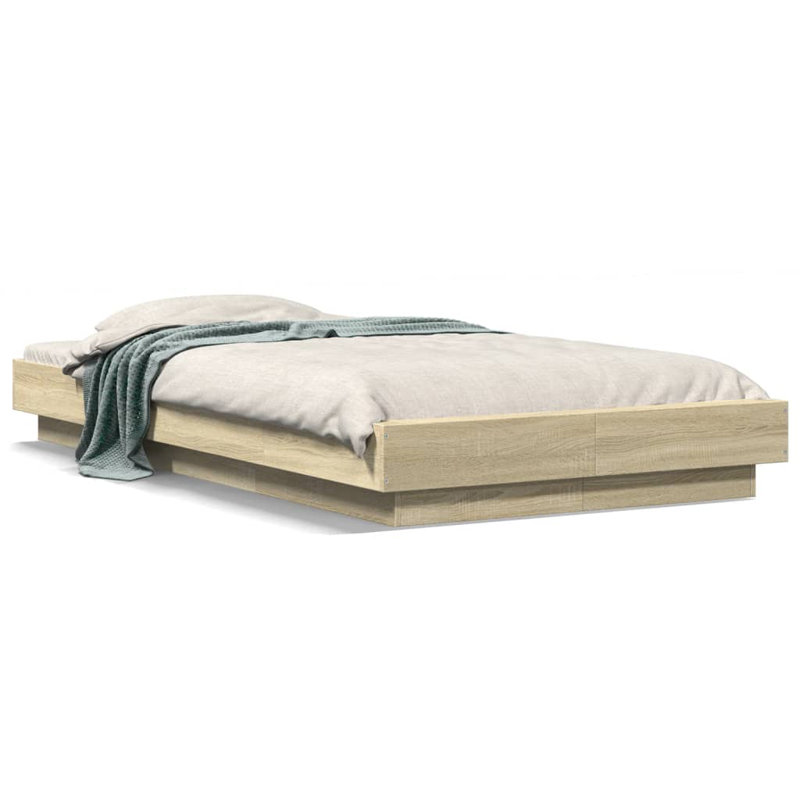Pasol Bed, Sonoma Oak, European Single (90 x 200cm)