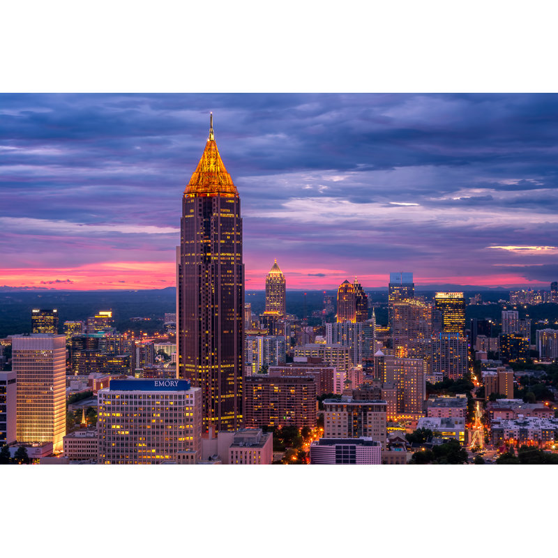 Cleymans Atlanta Skyline - Wrapped Canvas Print, 20cm H x 30cm W 3.8cm D