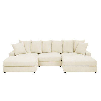 Canapé modulaire réversible d'angle avec repose-pieds