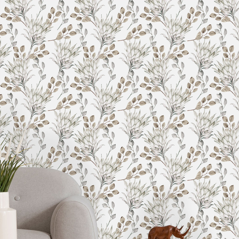 Rouleau de papier peint punxsutawney Protea, L 16,67 po x l 25 po