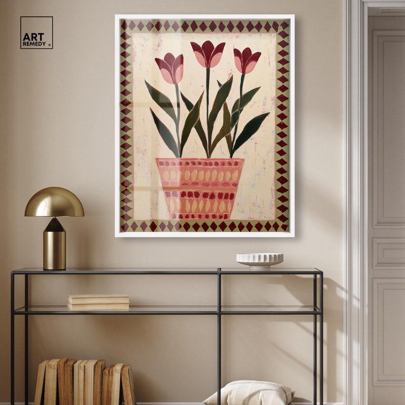 Décoration murale de cuisine rustique Bloom Shadowbox par Art Remedy, cadre blanc, 30 x 36, H 37 po x l 31 po, Cadre blanc