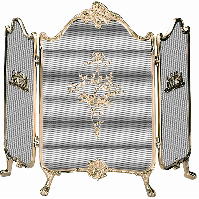 Flournoy Brass Fireplace Screen