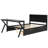 Full Size Gaming Platform Bed with LED Headboard & Desk, USB Charging Station and 2 Storage Drawers - Metal Frame with Lights-210721635