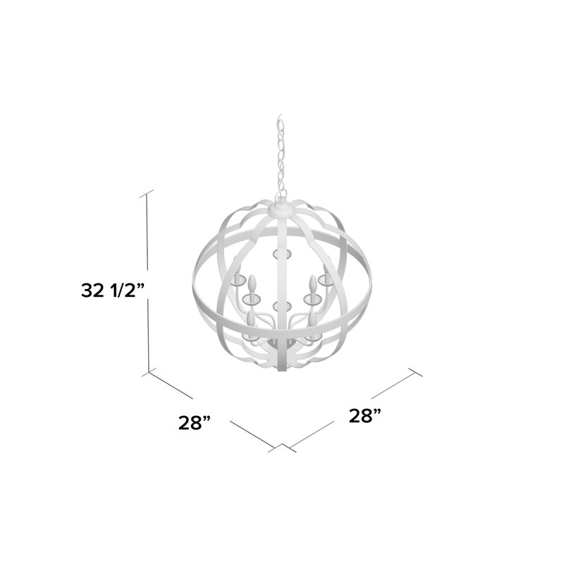 Alexaner 8 - Light Dimmable Globe Chandelier