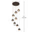 Lustre moderne 8 lumières DEL