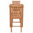 Teak Wood Bar Set Including Square Bistro Bar Table And Abacho Barstools-109480872-109480871