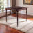 Sasha Square Dining Table with Elegantly Turned Legs in Brown Finish, 29.83" H X 35.68" W X 35.68" D