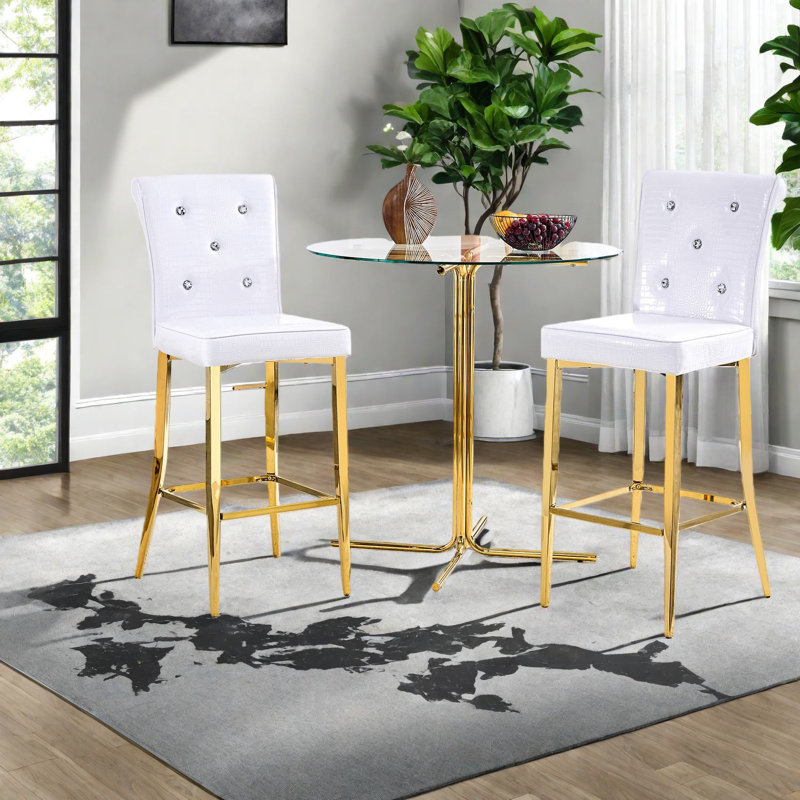 Ensemble de table de salle à manger moderne (doit inclure la table et la chaise), barre en verre