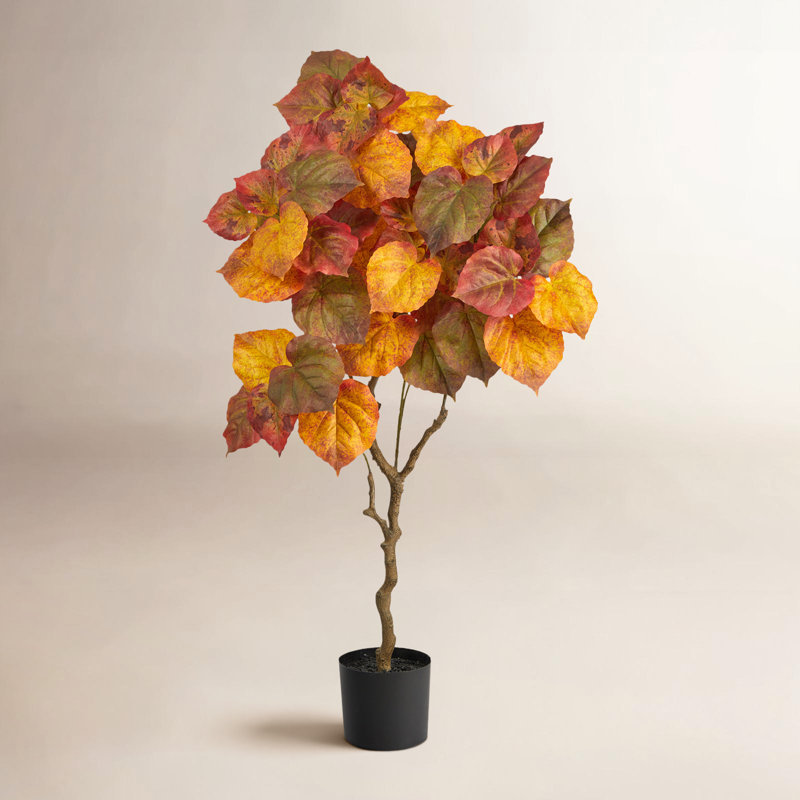 4 pi. Arbre artificiel d'automne, H 48 po x l 21 po x P 21 po