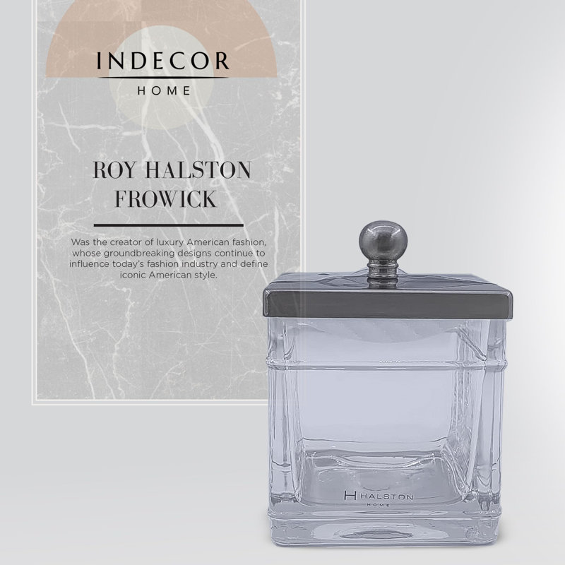  Pot de rangement en verre Apothecary - nickel satiné, Nickel satiné