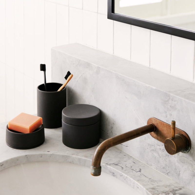 Nalyah Bathroom Storage Container, Black