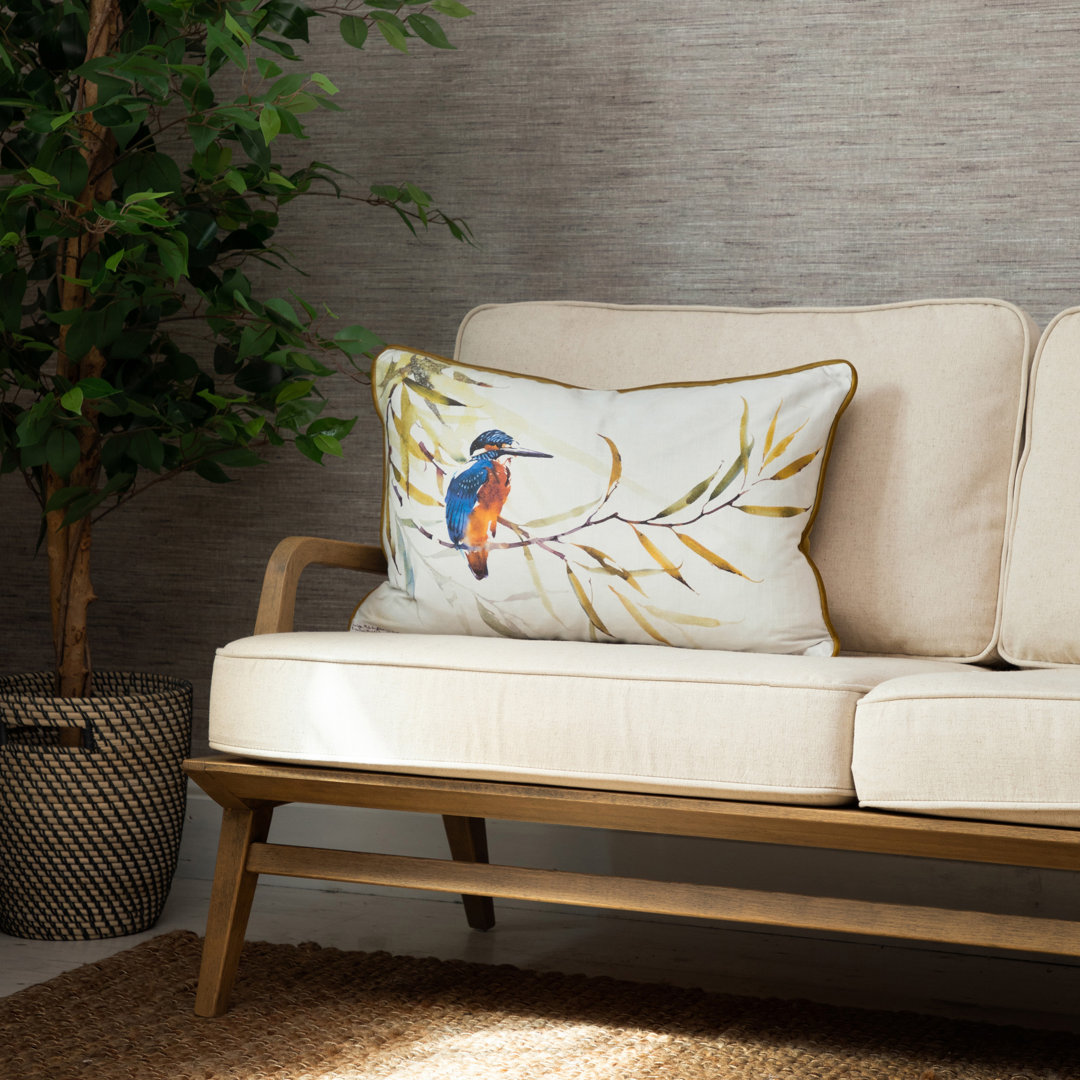 Kingfisher Kingfisher Animal Piped Cushion Feathers Animal Print Rectangular Scatter Cushion Cushion With Filling