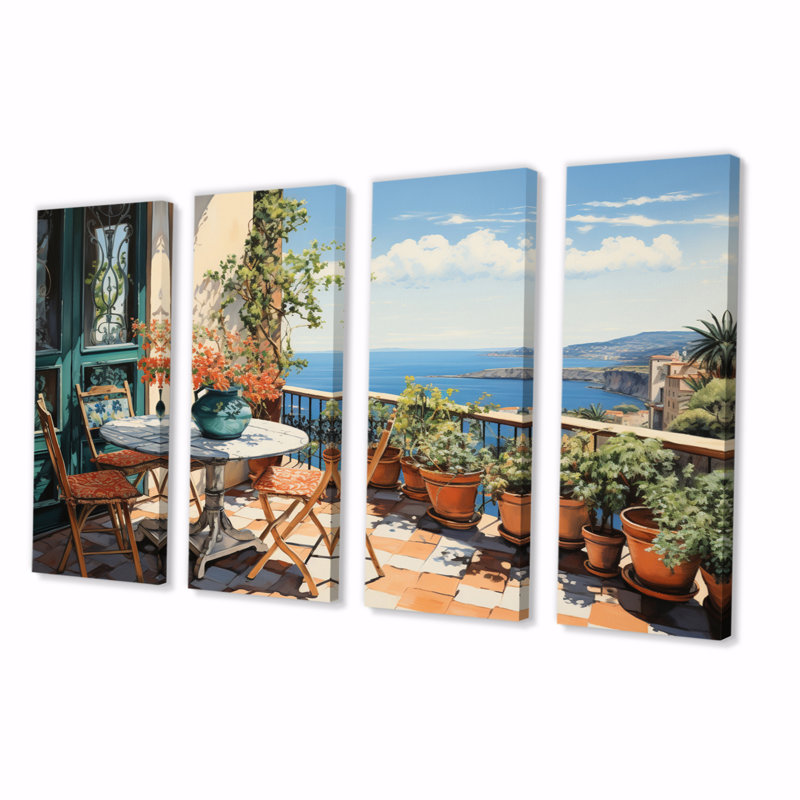 Modica - salon italien avec 4 panneaux muraux
