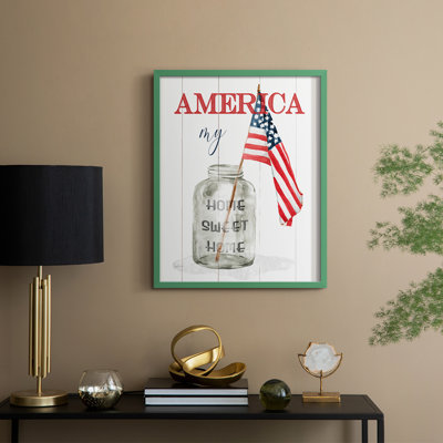 America My Home Sweet Home Framed Print - Solid Wood
