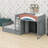 Multi-Functional Offset Bunk Bed Featuring Wardrobe, Drawers, Upholstered Guardrail, and Hanging Rod System-43541601