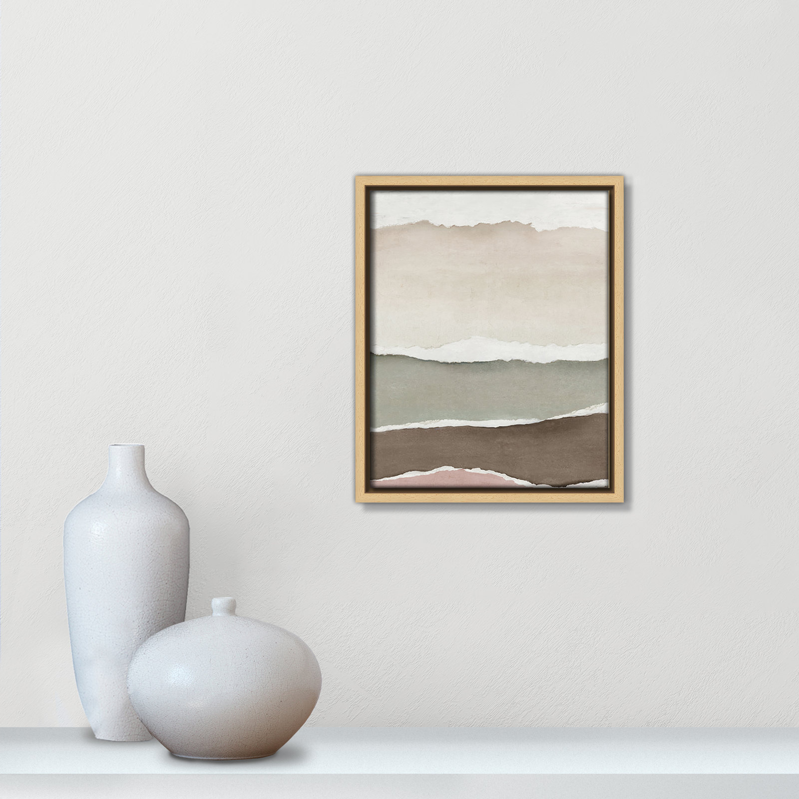 Torn Whispers I Print by Emma Peal, 11.5" H x 9.5" W, Natural Floater
