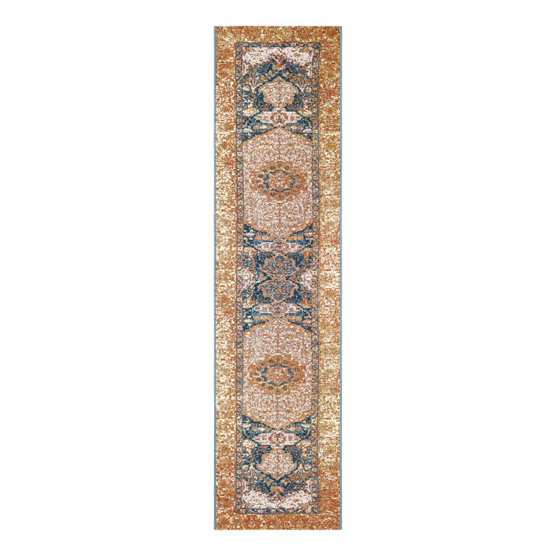 Indoor/Outdoor Traditional Area Rug, Runner 2' x 8'