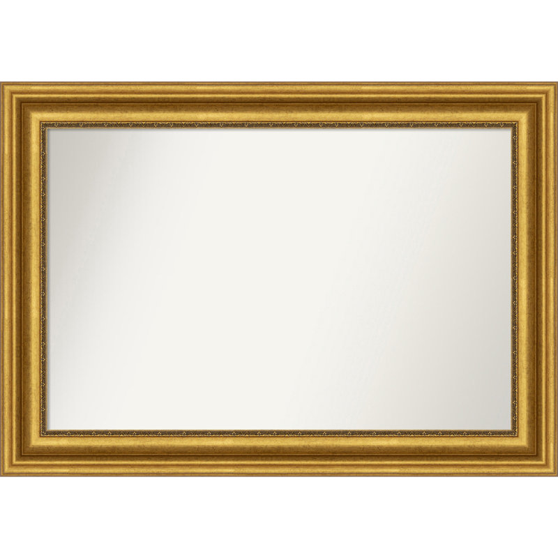 Miroir de salle de bain Jashawna, 26,75 po x 37,75 po, Doré