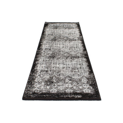 3x10 Silver and Black Turkish Antep Runner