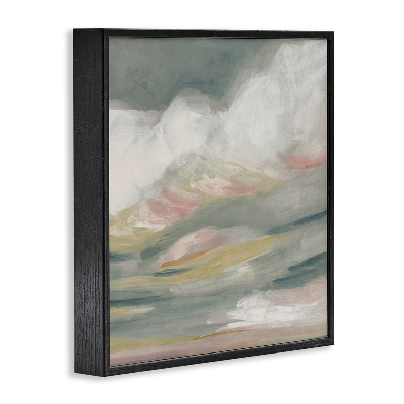 «Storm Clouds Abstraction», estampe numérique par June Erica Vess, Giclée encadrée noir minuit, H 17 po x l 17 po
