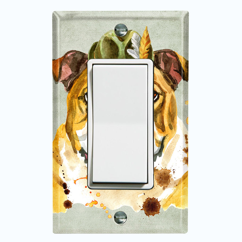 Patterned 1 - Gang Toggle Light Switch Standard Wall Plate