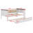 Wood Daybed With Storage Shelves, Upholstered Backrest,USB And Trundle-488028448