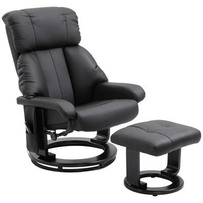 Fauteuil inclinable pivotant à 360 ° confortable avec repose-pieds