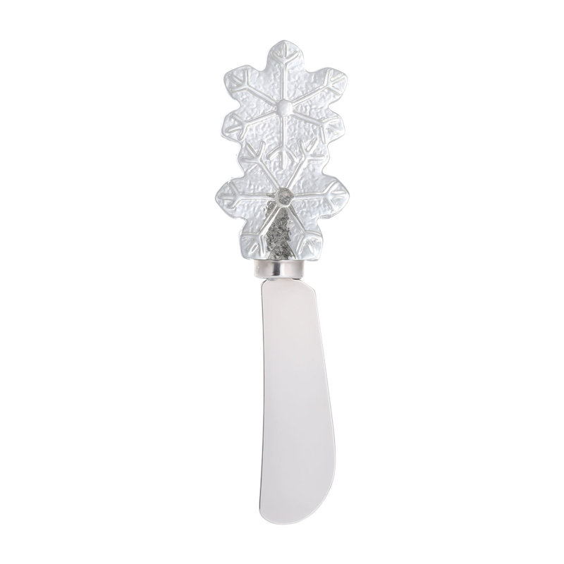 Snowflakes Transparent Polyresin Cheese Spreader, S4