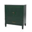 Meuble-lavabo de style rétro 30 po avec lavabo en céramique et base en bois d'acacia, vert
