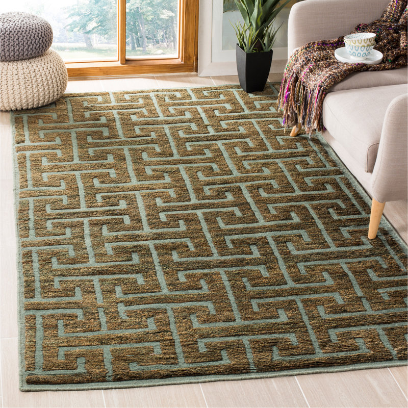 Tapis gris en laine / chanvre Bruce, Rectangle 5 pi x 8 pi