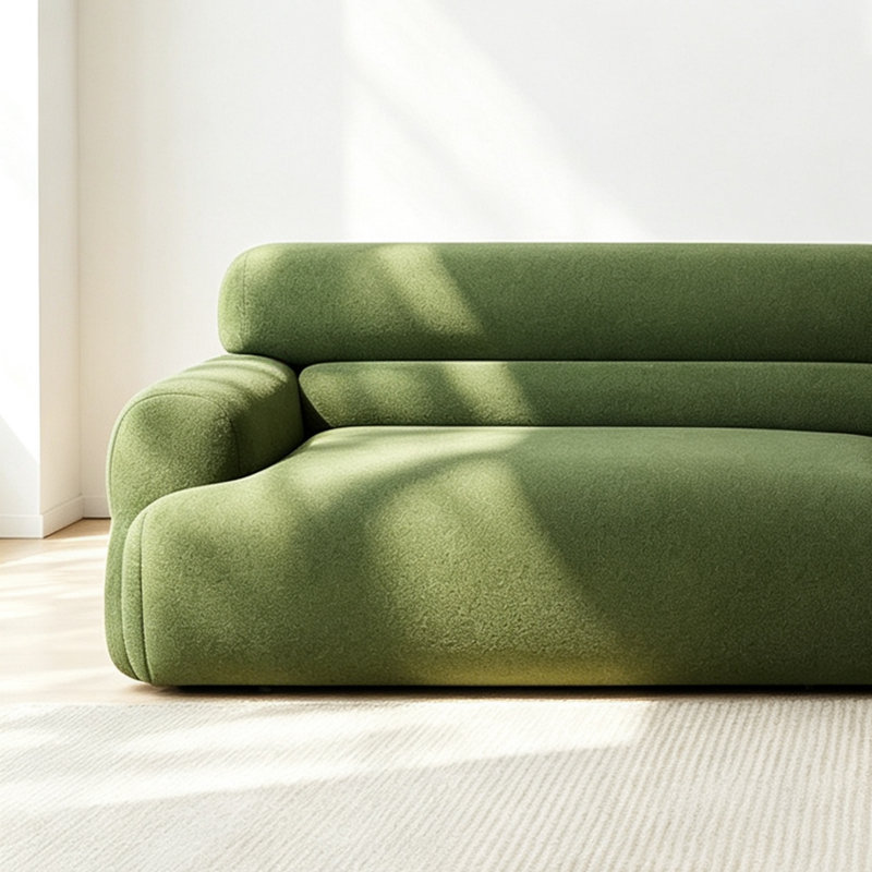 Canapé de style français simple et tendance, Chenille verte