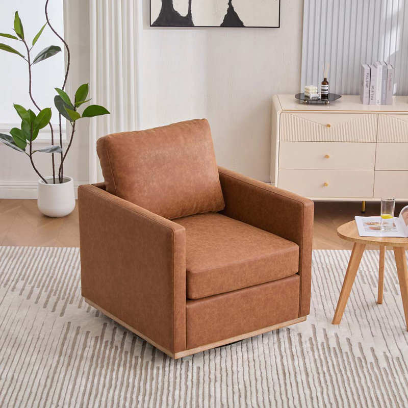 Fauteuil pivotant à 360 degrés, Brun