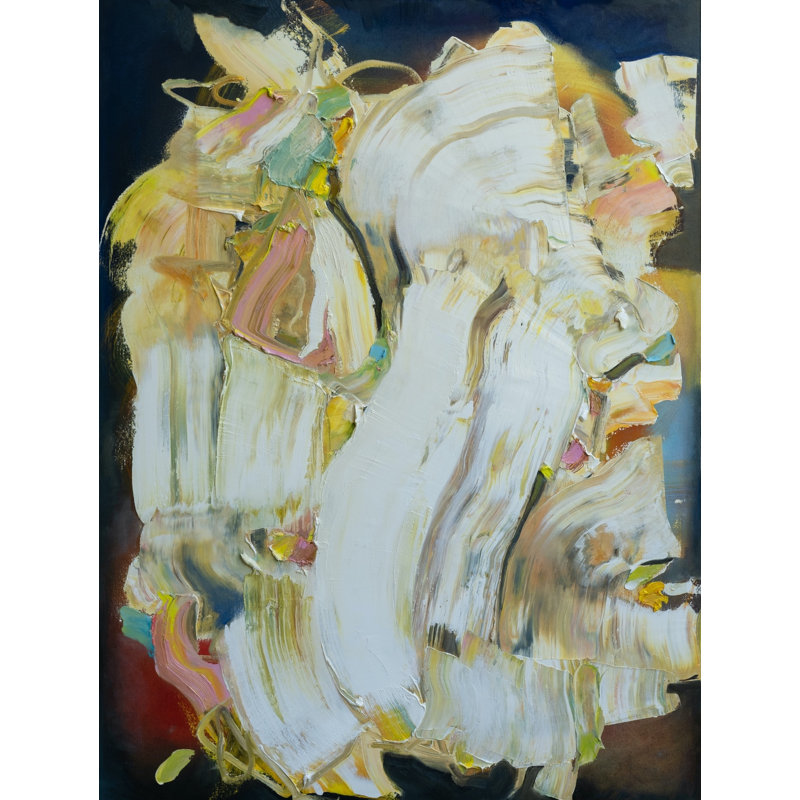 359 Arrivant à Naples par Anne B. Schwartz - Peinture, H 32 po x l 24 po, Toile tendue