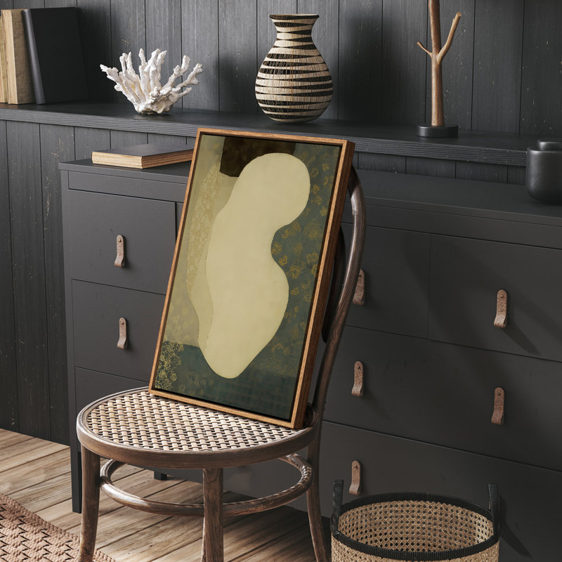 Art mural encadré abstrait rétro antique classique pour chambre à coucher, H 36 po x l 24 po, Naturel