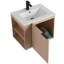 Meuble-lavabo moderne 24 po avec lavabo en céramique blanche Ebern Designs - tablettes ouvertes à gauche Elmridge-24304379