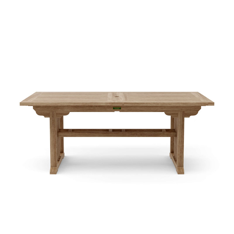 Sahara Outdoor Teak Dining Table, 74" - 106" L