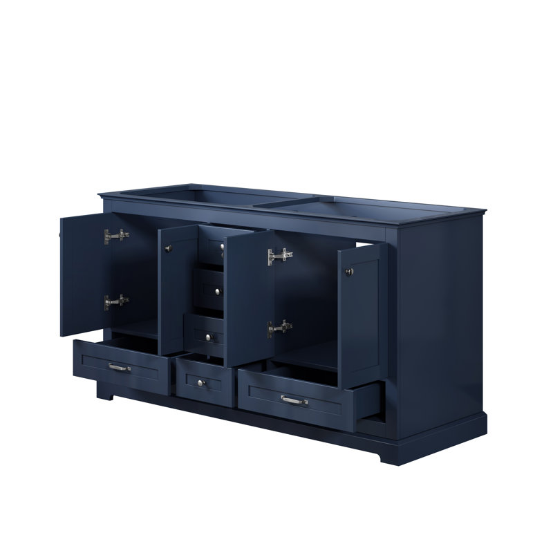 Dukes 59" Freestanding Double Vanity Cabinet in Navy Blue
