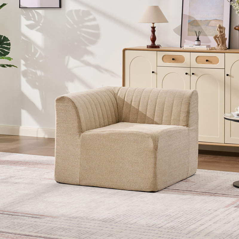 Fauteuil rembourré 35 po Chenille, Kaki