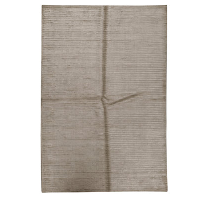 Hand Knotted Area Rug in White