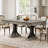 71 Inch Rectangular Dining Table with 2 Drawers, Large Wooden Kitchen Table for 6-8 People, Sturdy Double Pedestal Base, Gray-319964881