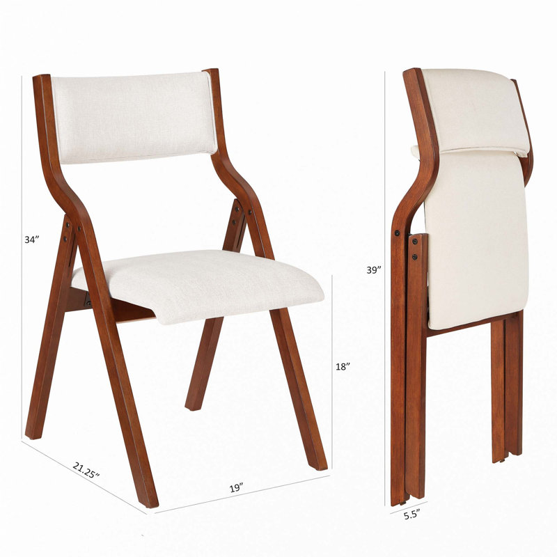 Chaise pliante, Blanc, crème