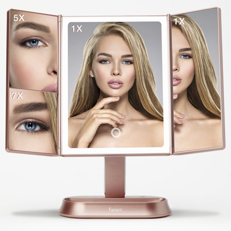 Miroir de maquillage moderne, Or rose