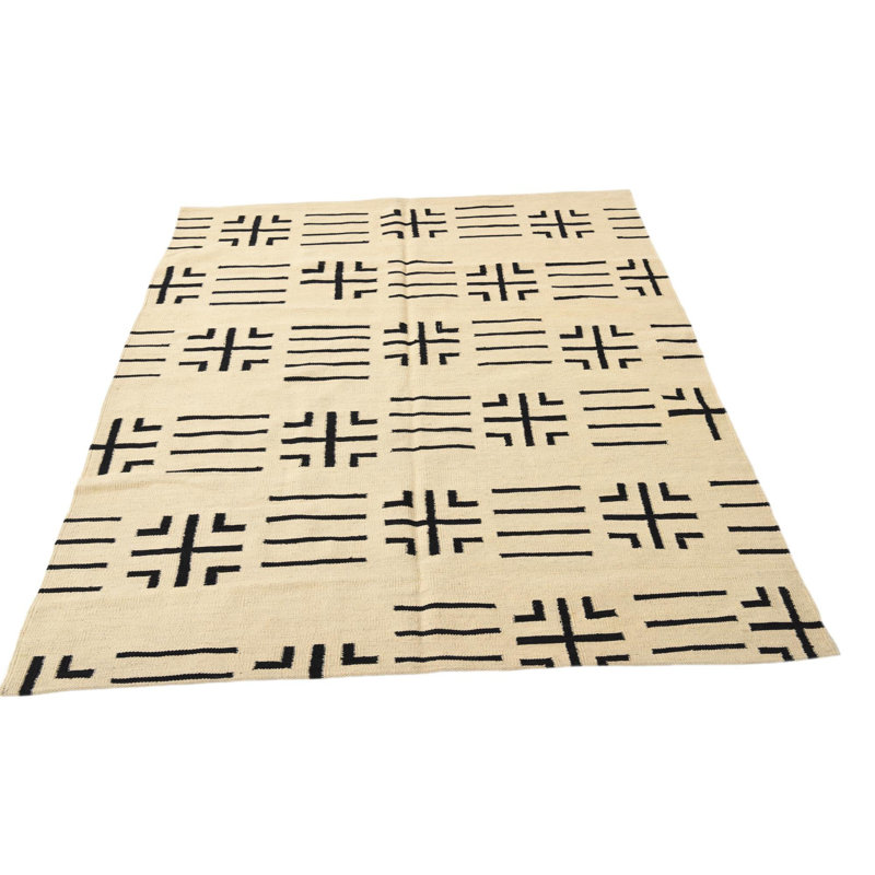 Tapis noir et blanc Newsom
